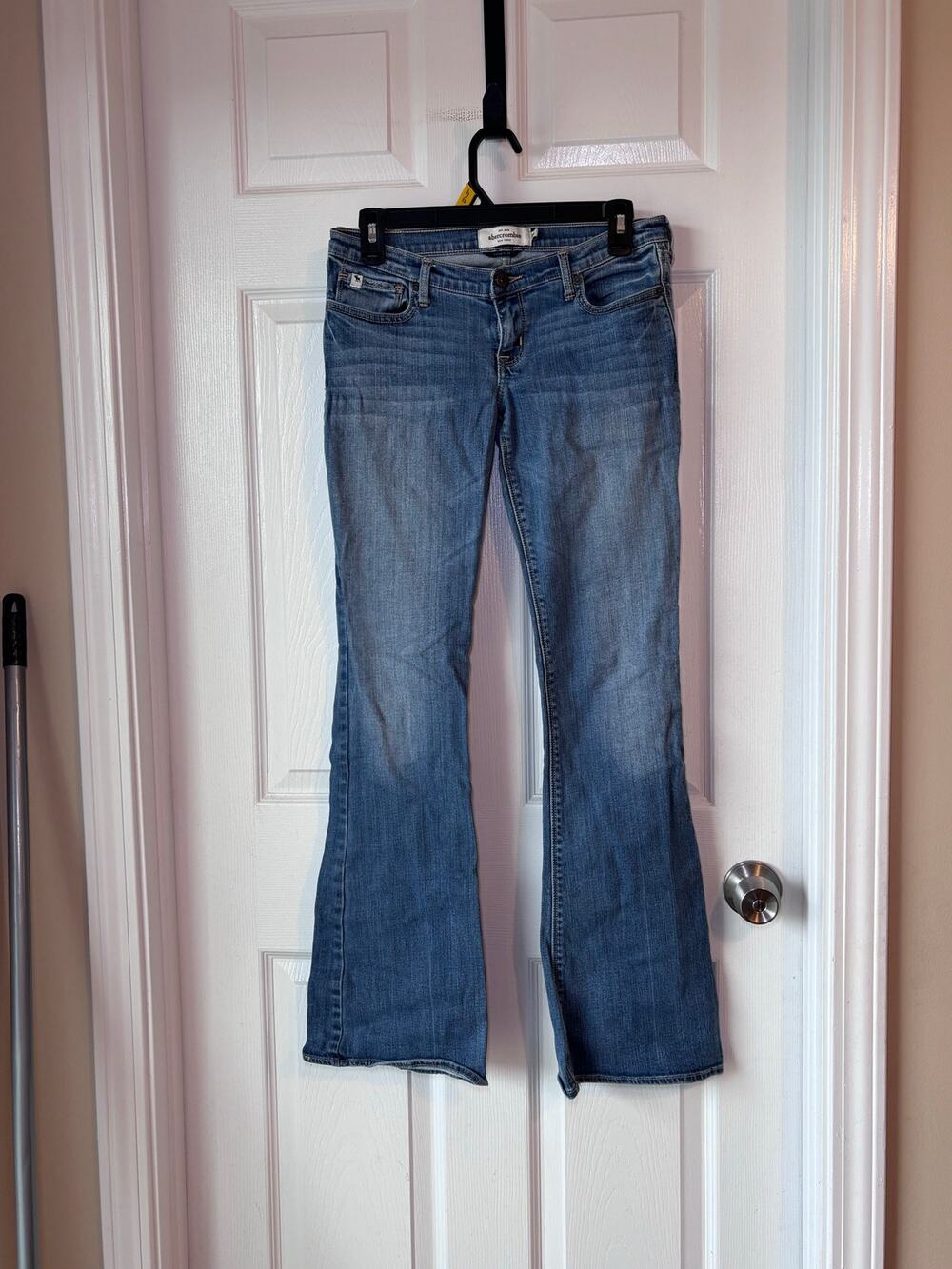 Abercrombie Mackenzie Low Rise Bootcut Jeans Blue Stretch Size 16 Y2K